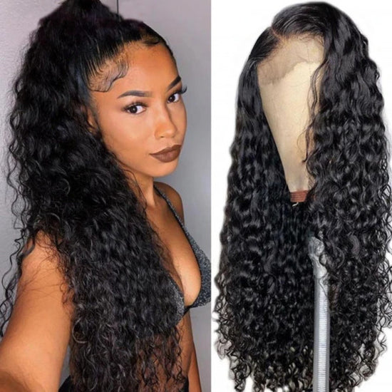 Water Wave HD 13*4 Lace Front Wigs Human Double Drawn Hair Pre-plucked Super Natural YiWigs