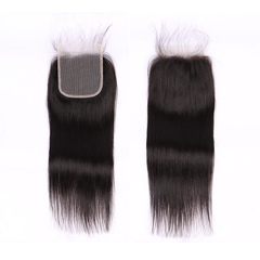 Straight Human Hair 4*4 Transparent Lace Closure Human Hair Closure YiWigs