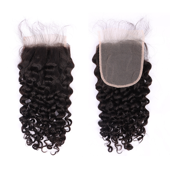 Deep Curly Human Hair 5*5 Transparent Lace Closure Human Hair Closure YiWigs