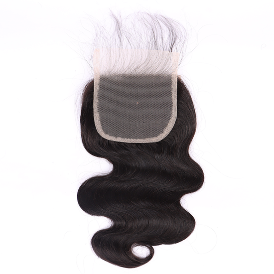 100% Human Virgin Hair Body Wave 4*4 Transparent Lace Closure YiWigs