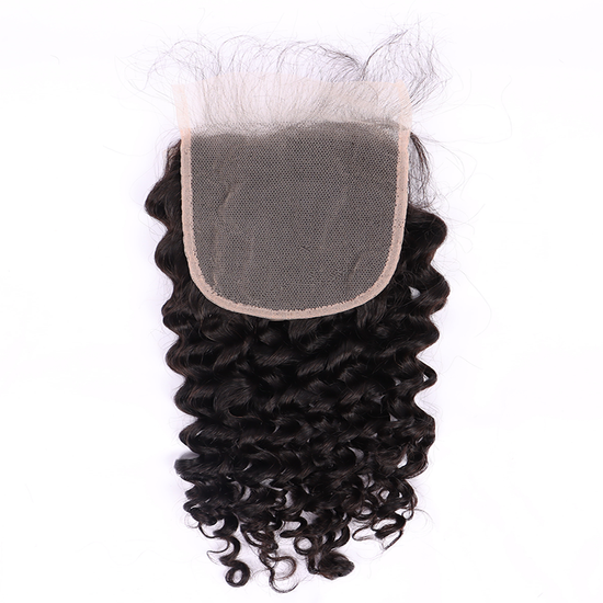 Deep Curly Human Hair 5*5 Transparent Lace Closure Human Hair Closure YiWigs