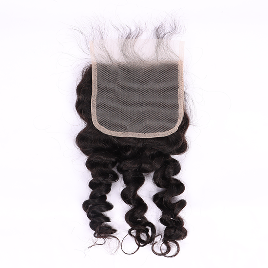 10-22inch Deep Wave Hair Virgin Human Hair 4x4 Transparent Lace Closure YiWigs