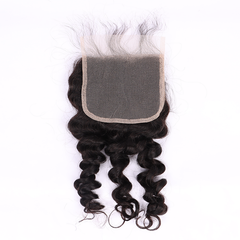 10-22inch Deep Wave Hair Virgin Human Hair 4x4 Transparent Lace Closure YiWigs