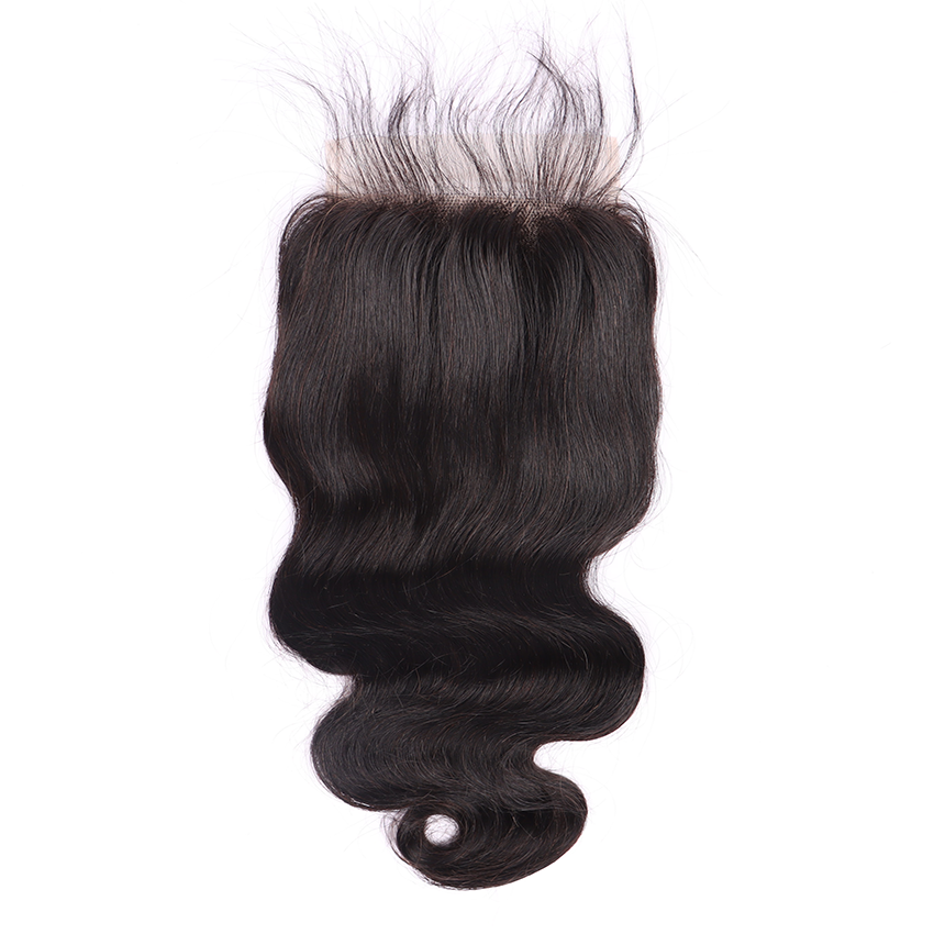 100% Human Virgin Hair Body Wave 5*5 Transparent Lace Closure YiWigs