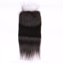 Straight Human Hair 4*4 Transparent Lace Closure Human Hair Closure YiWigs