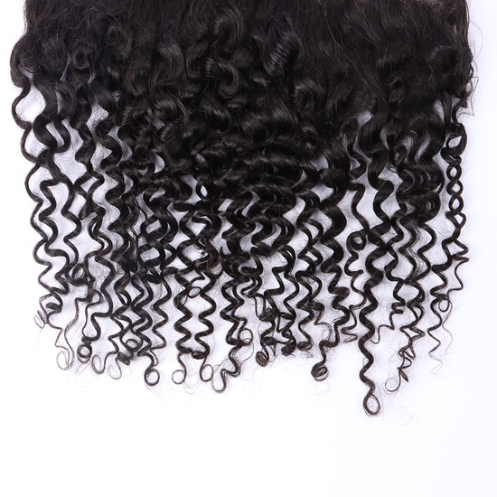 Deep Curly Virgin Human Hair 13*4 Transparent Lace Frontal Relaxed Hair YiWigs