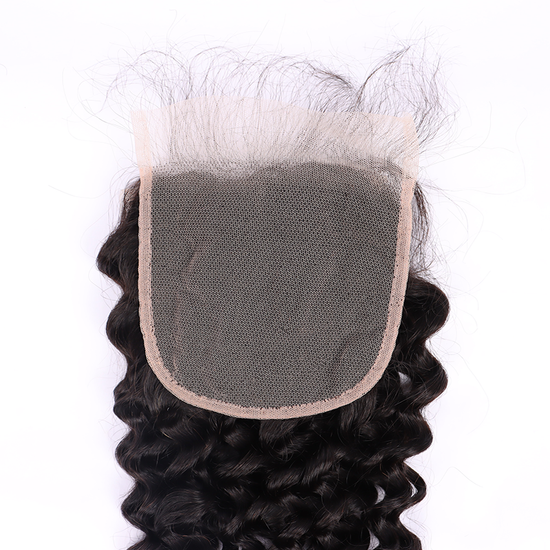 Deep Curly Human Hair 5*5 Transparent Lace Closure Human Hair Closure YiWigs