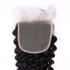 Deep Curly Human Hair 5*5 Transparent Lace Closure Human Hair Closure YiWigs