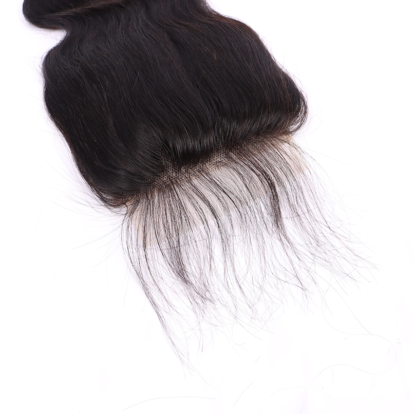 100% Human Virgin Hair Body Wave 5*5 Transparent Lace Closure YiWigs