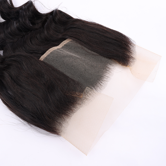 100% Human Virgin Hair Deep Wave 13*4 Transparent Lace Frontal YiWigs