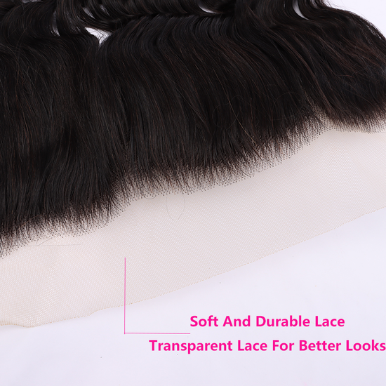 100% Human Virgin Hair Deep Wave 13*4 Transparent Lace Frontal YiWigs