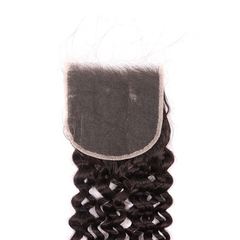 Deep Curly Wave 5*5 Hair HD Transparent Lace Closure Human Virgin Hair YiWigs