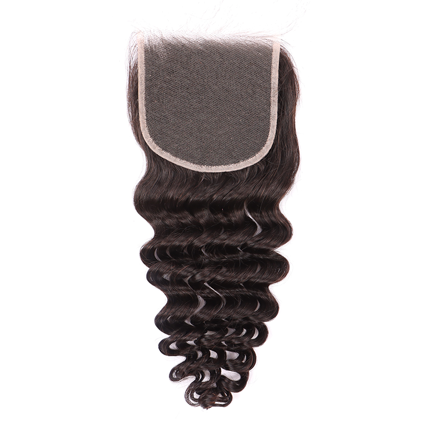 Deep Wave Human Hair Sew In 5*5 HD Lace Closure YiWigs