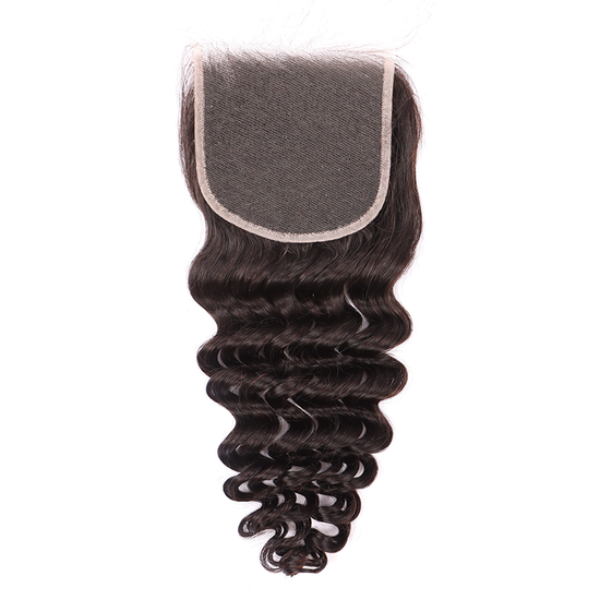 Deep Wave Human Hair Sew In 5*5 HD Lace Closure YiWigs