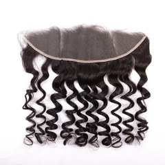 Deep Wave Virgin Human Hair 13*4 HD Lace Frontal Relaxed Hair YiWigs