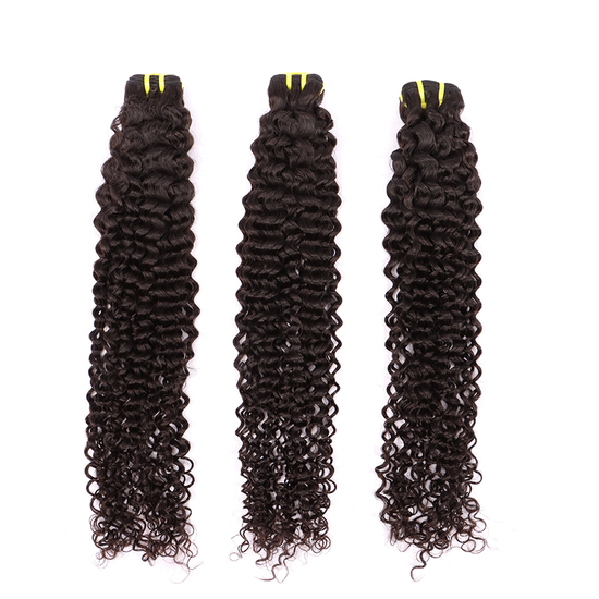 Deep Curly 3 Bundles With 5*5 HD HD Lace  Closure Unprocessed Human Hair YiWigs
