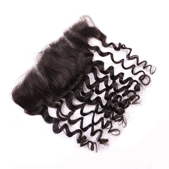 Deep Wave Virgin Human Hair 13*4 HD Lace Frontal Relaxed Hair YiWigs