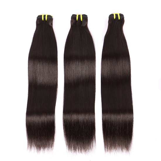 1pc 5*5HD Lace Frontal with 3 Bundles Straight Virgin Hair Weft YiWigs