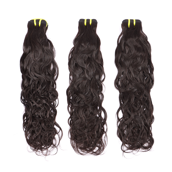 Water Wave 3 Bundles With 5*5 HD HD Lace Frontal Closure Unprocessed Human Hair YiWigs