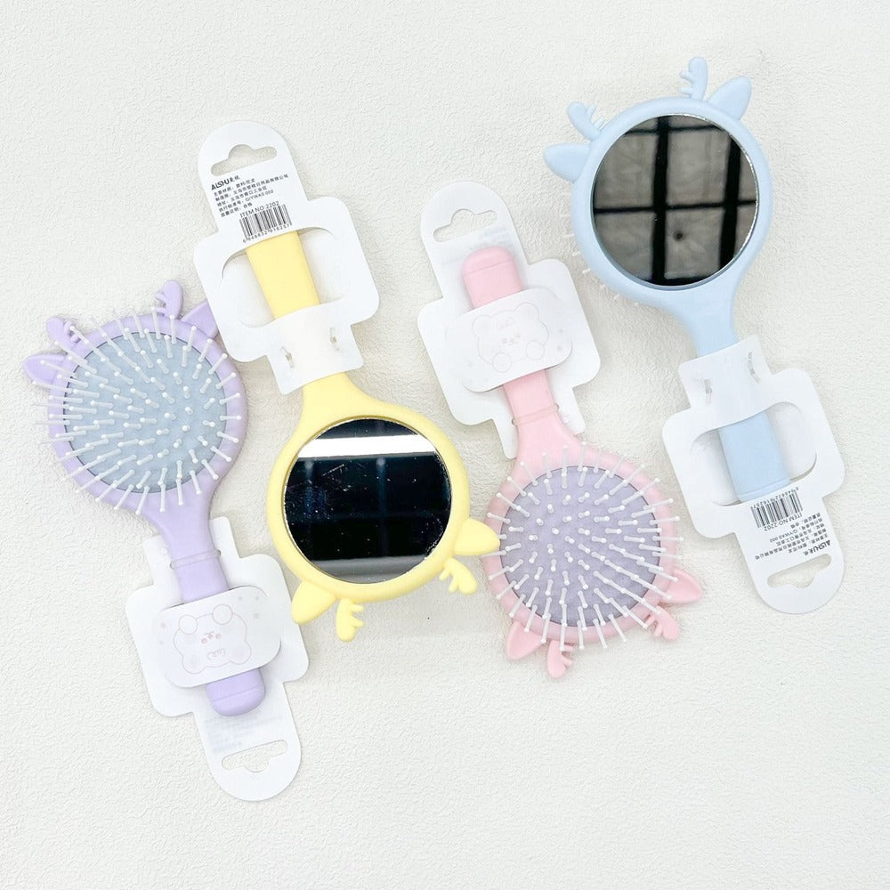 Air Cushion Comb with Mirror Portable Scalp Massage Hair Smoothing Comb（1 Piece）