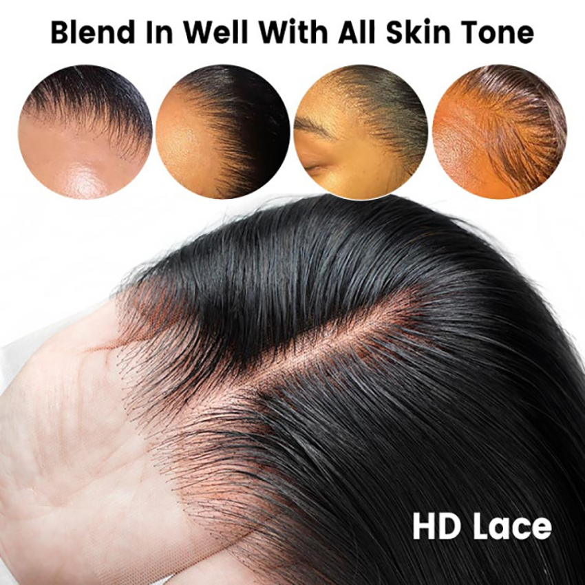 Body Wave 4*4 Lace Closure Wig Real Human Hair Wigs Preplucked With Natural Hairline YiWigs